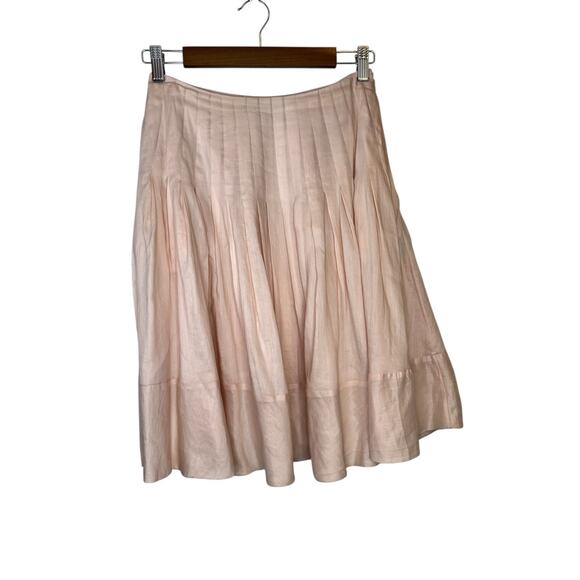 RALPH LAUREN Black Label Silk Blend Pleated Skirt in Soft Pink Women's Size 4 - Picture 2 of 11